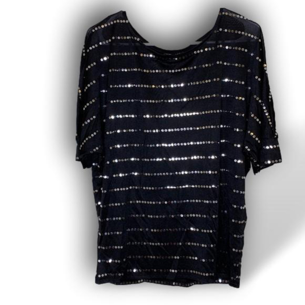 Rock 47 by Wrangler women’s batwing sequin top size medium